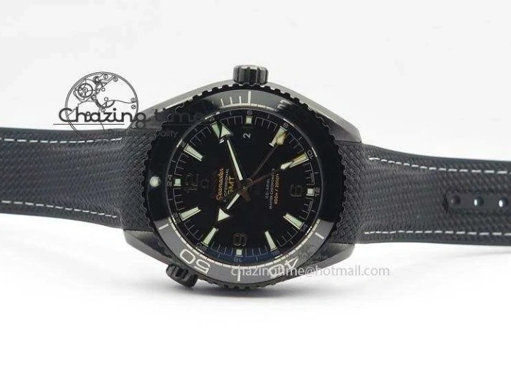 0502 Planet Ocean 45mm Real Ceramic BP-Maker Best Edition Black Dial On Nylon Rubber Strap A TopPick 8185